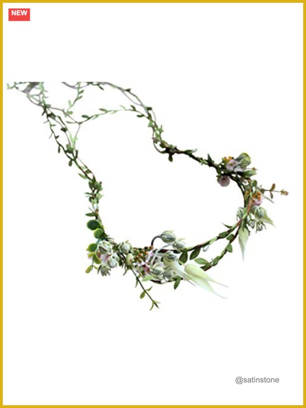 Floral Crown Flower Garland Headband Halo Bridal Hair Accessory